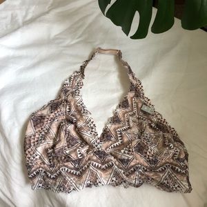 Pink by Victoria Secret halter lace bra bralette NWT